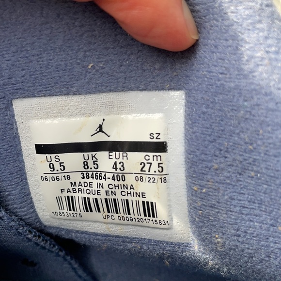 Blue suede Nike Air Jordan’s- 2018 - Picture 2 of 12